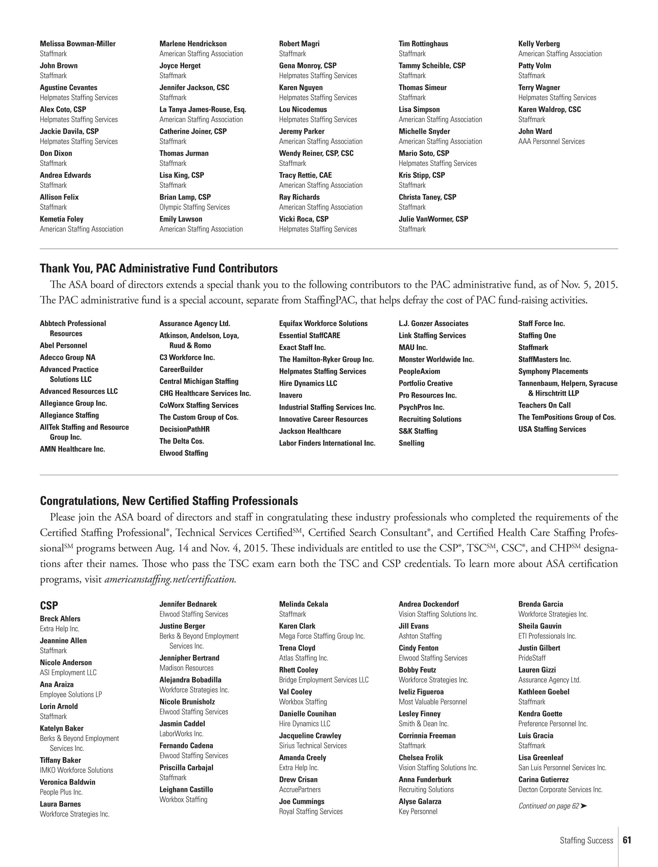 Asa Staffing Success November December 2015 Page 61