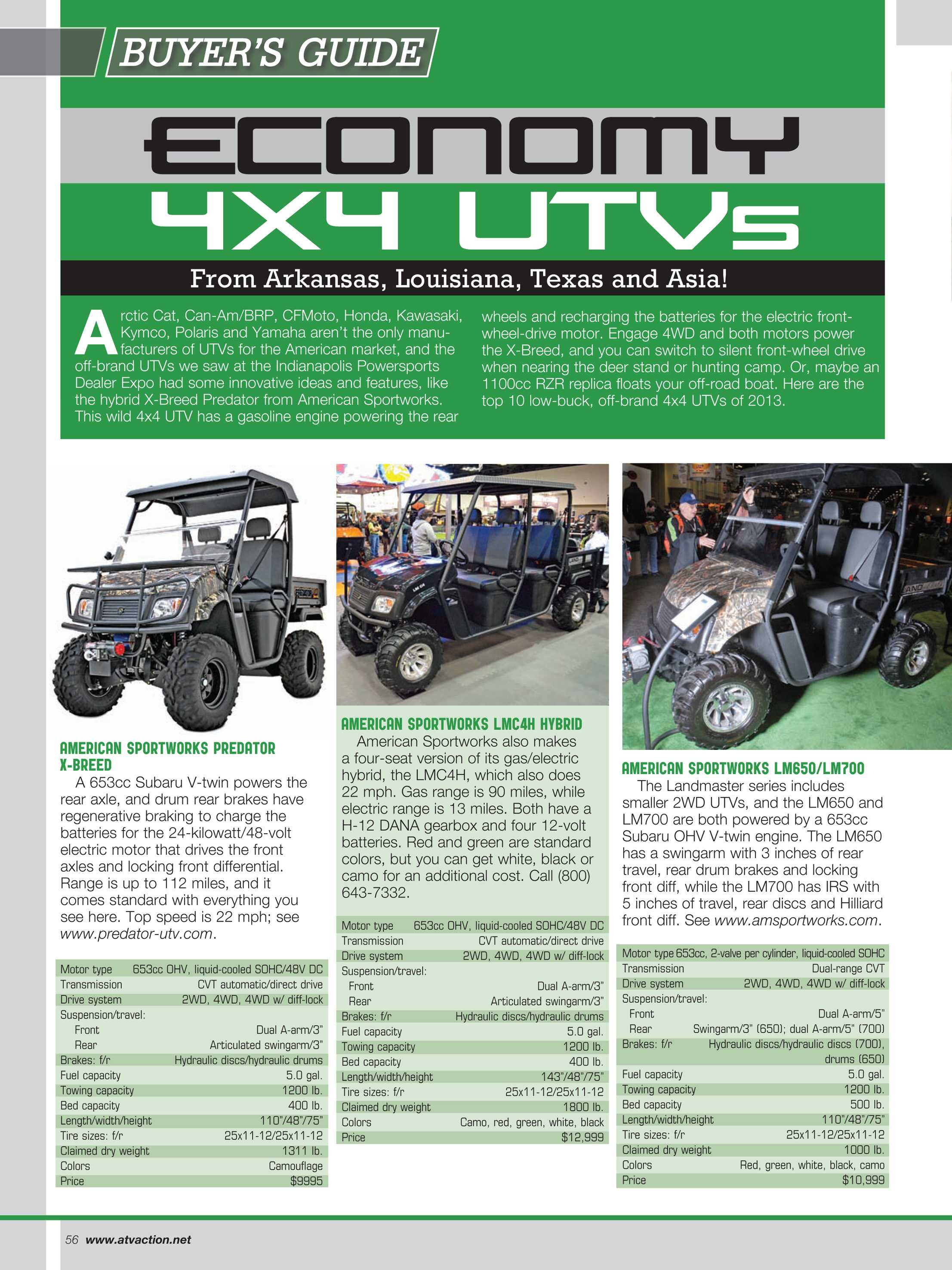 Atv Utv Action Magazine July 2013 Page 56