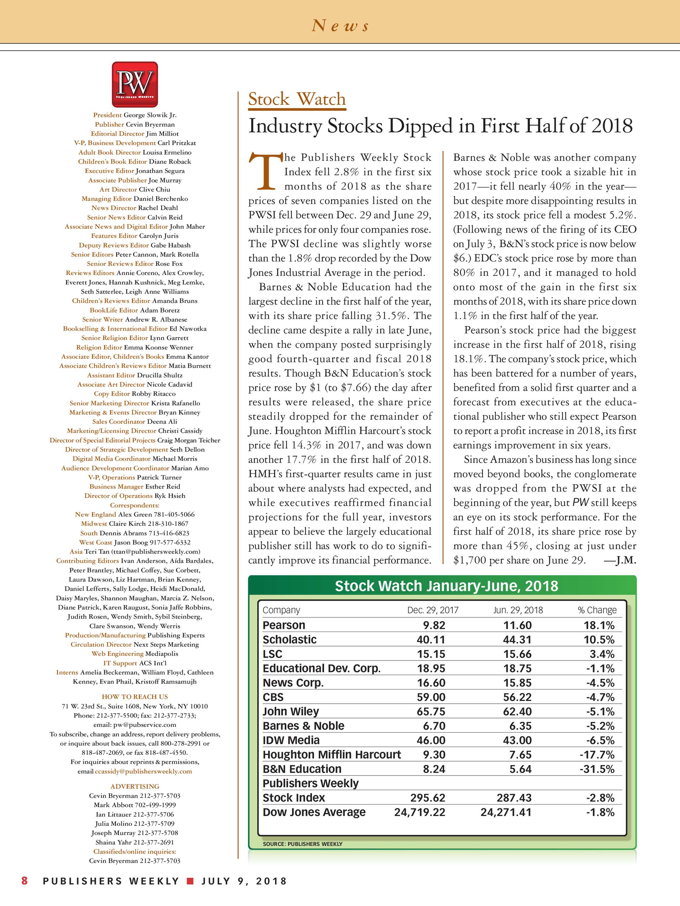 publishers weekly july 9