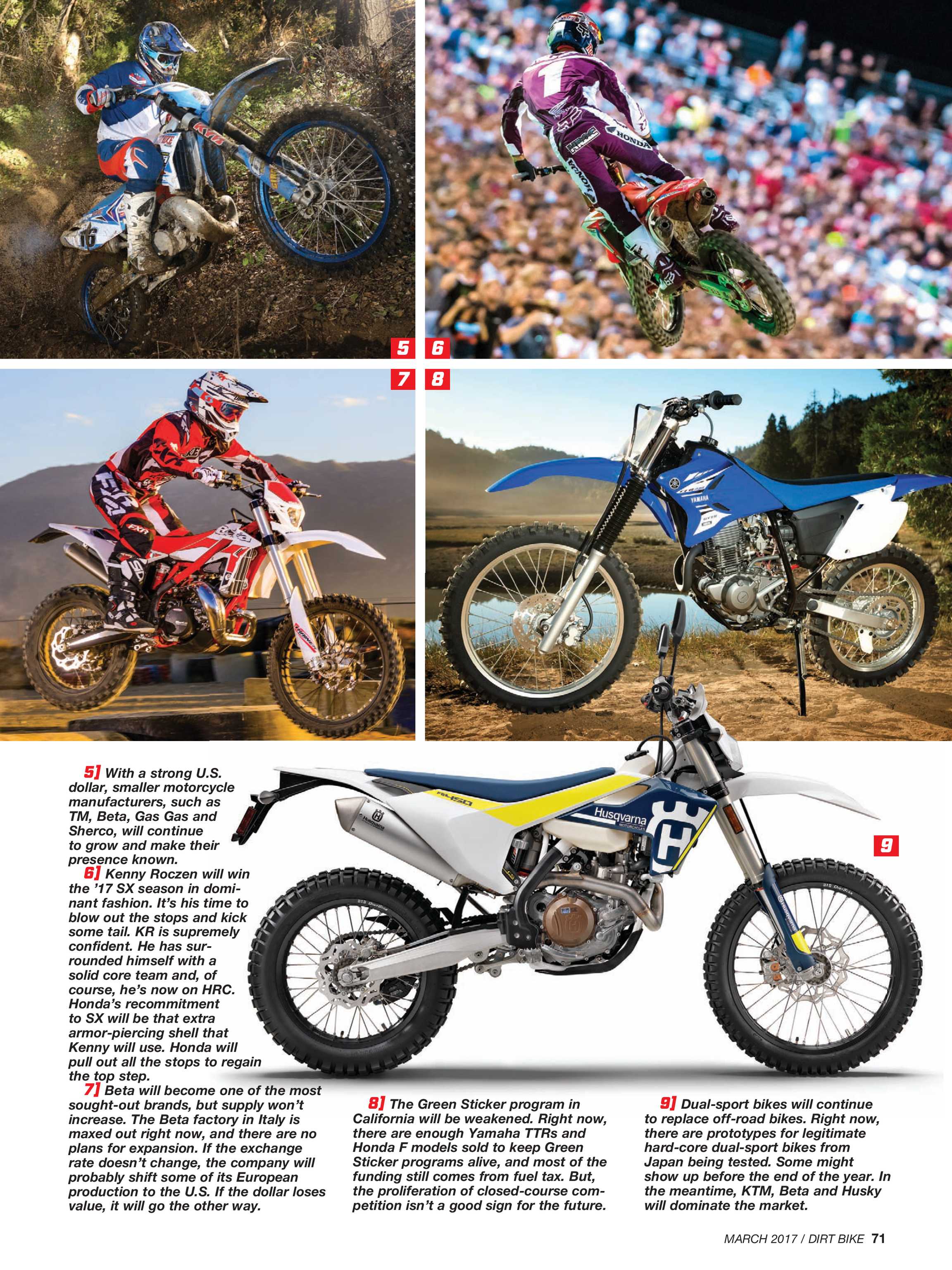 Dirt Bike Magazine March 2017 Page 71