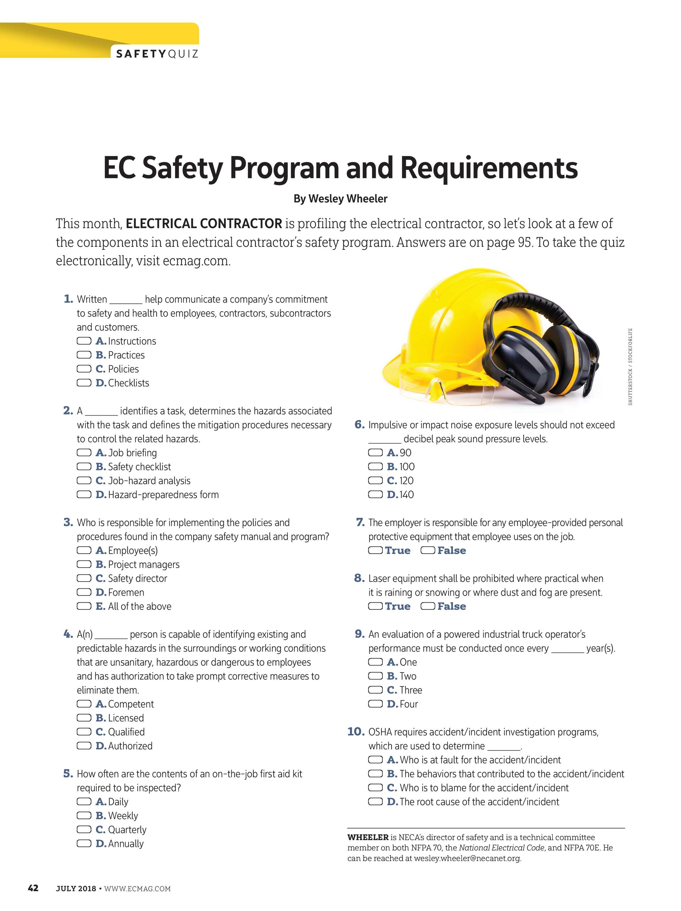 Electrical Contractor Safety Manual Template