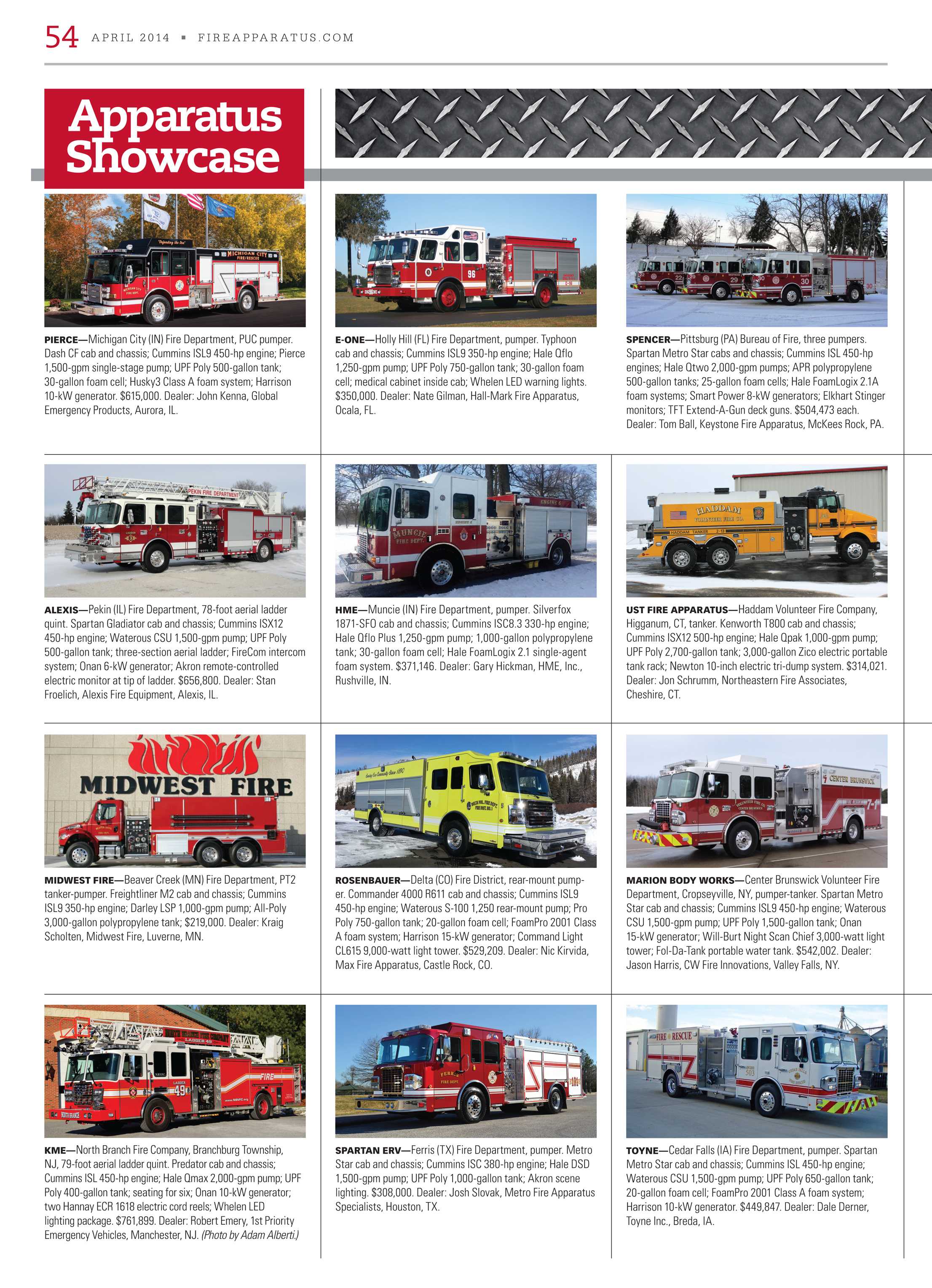 Fire Apparatus Magazine - April 2014 - page 54