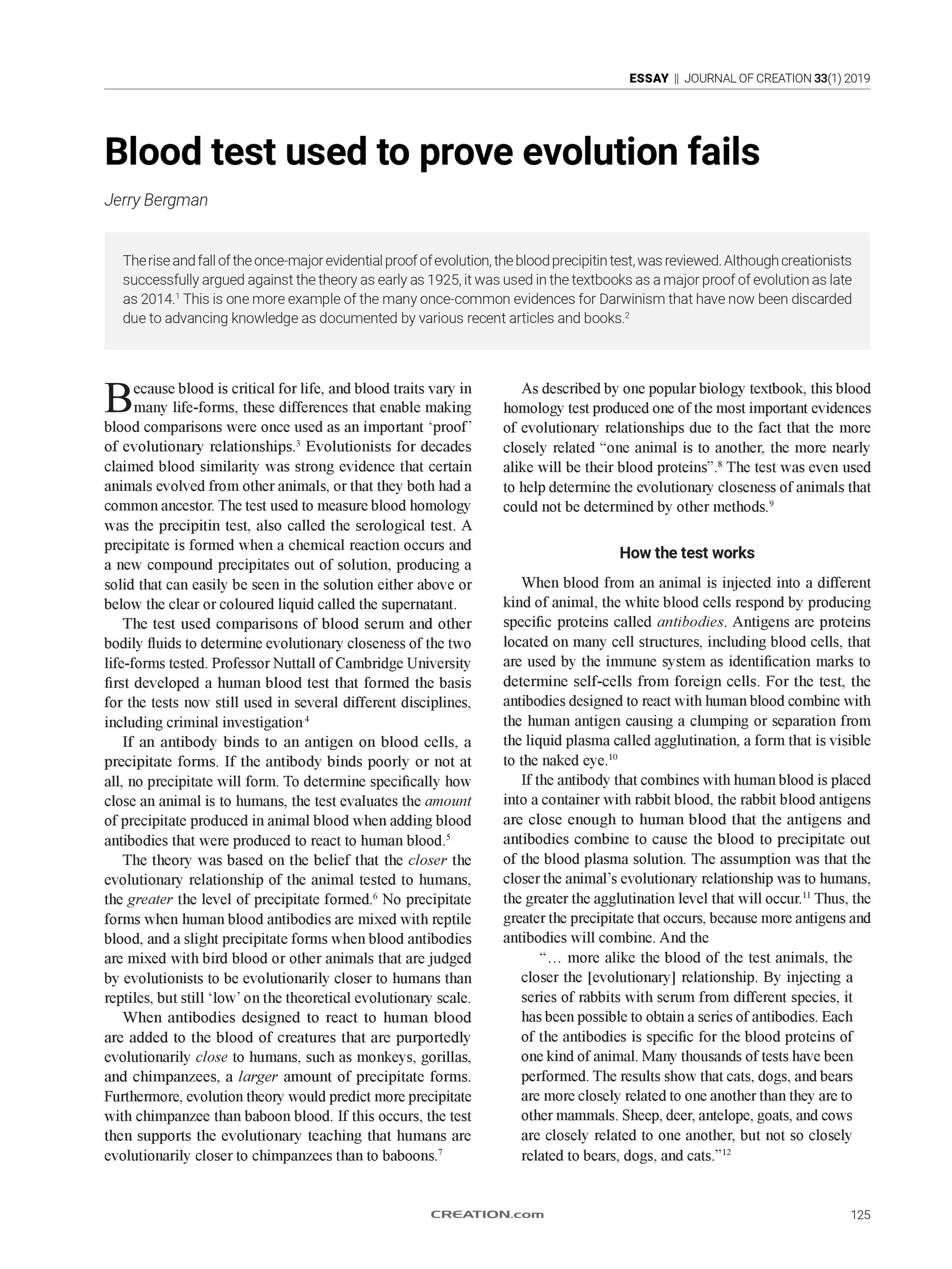 Journal Of Creation 2019 Volume 33 Issue 1 Page 125