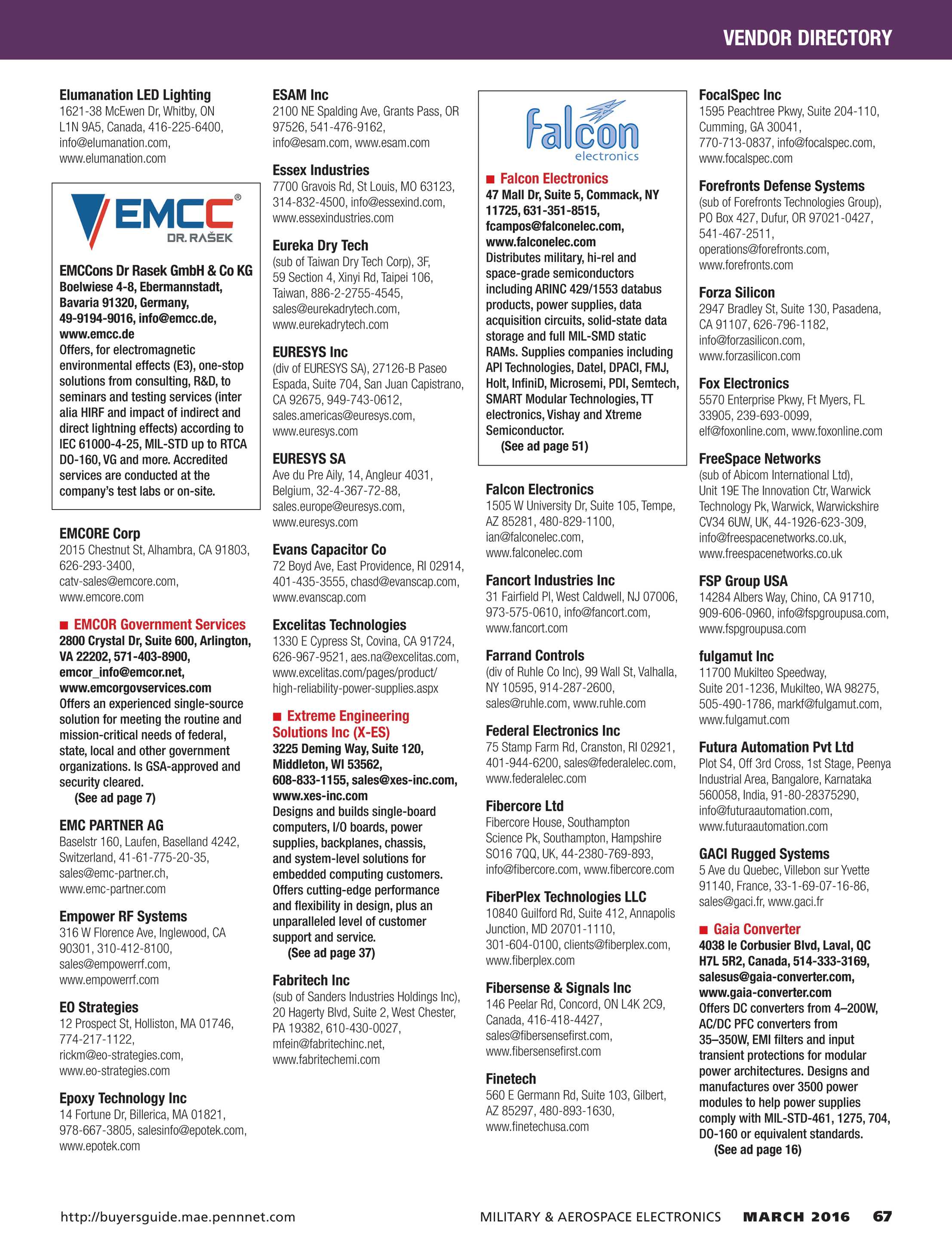 military aerospace electronics march