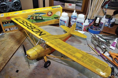 model aircraft covering