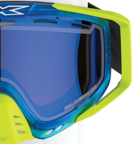 Eks Brand X-Grom Lens Youth Anti-Fog Mirrored SMOKE Goggles Black 067-42300