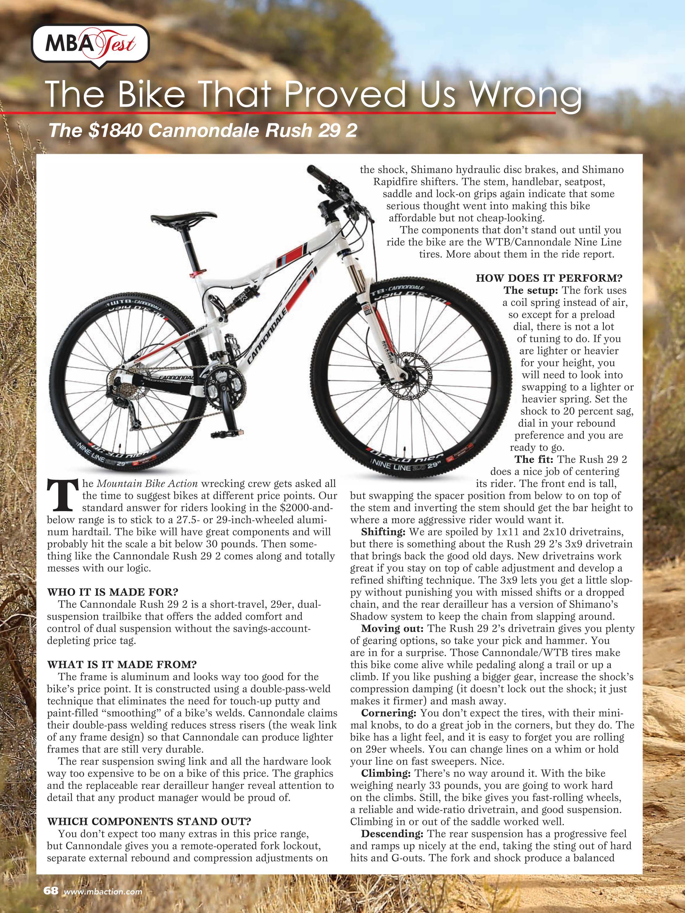 cannondale rush 2014