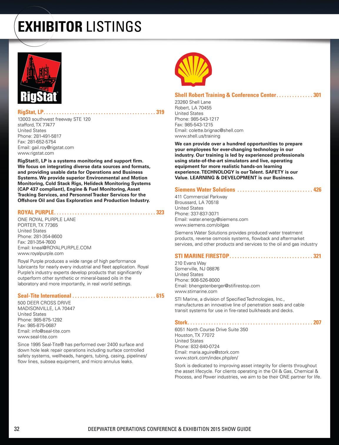Pennwell Supplements Deep Water Operations 2015 Show Guide