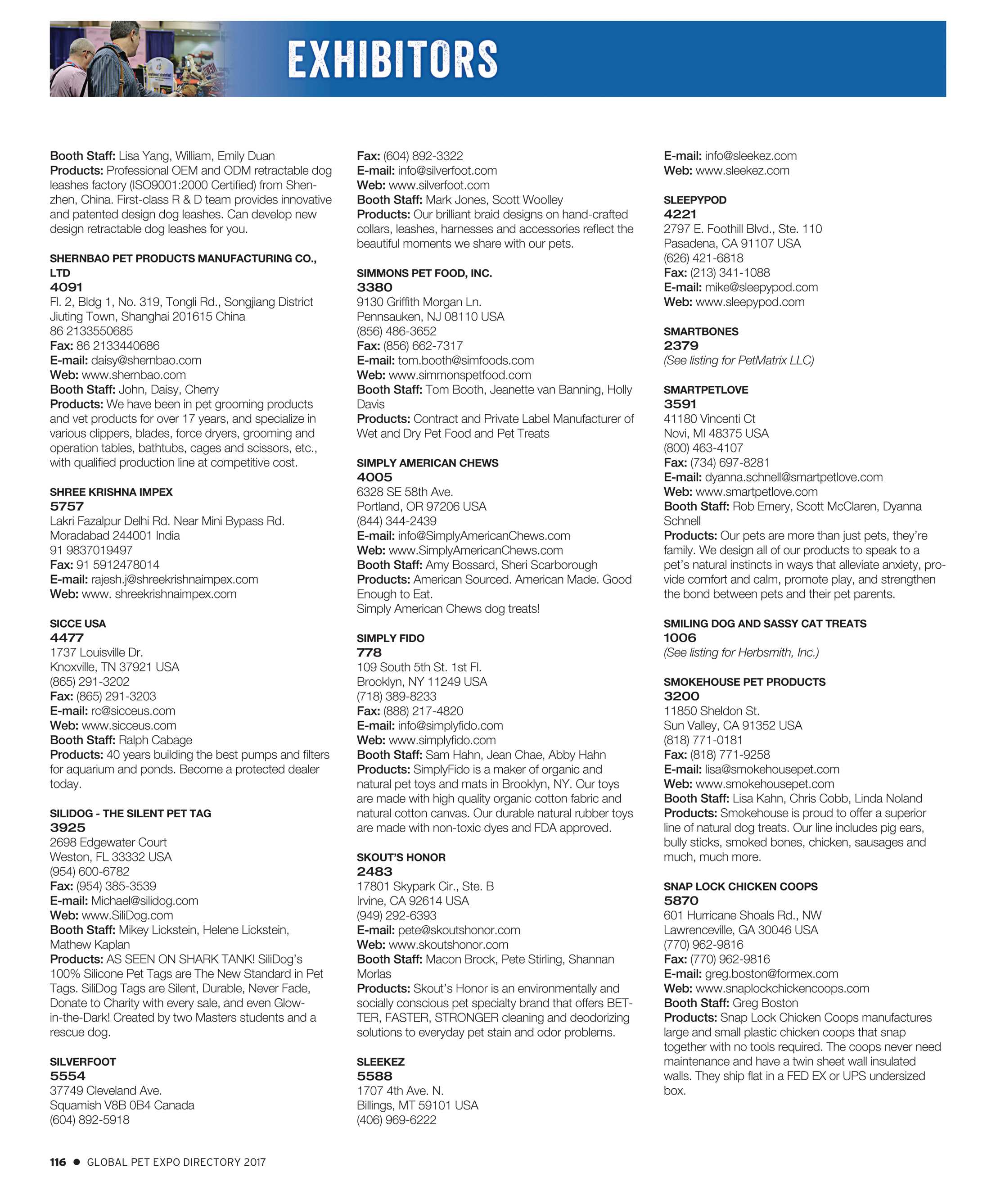 Pet Business Global Pet Expo Show Directory 2017 Page 116