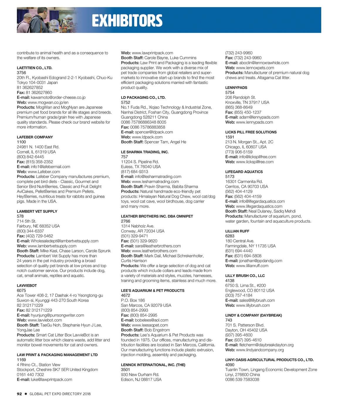 Pet Business Global Pet Expo Show Directory 2018 Page 91