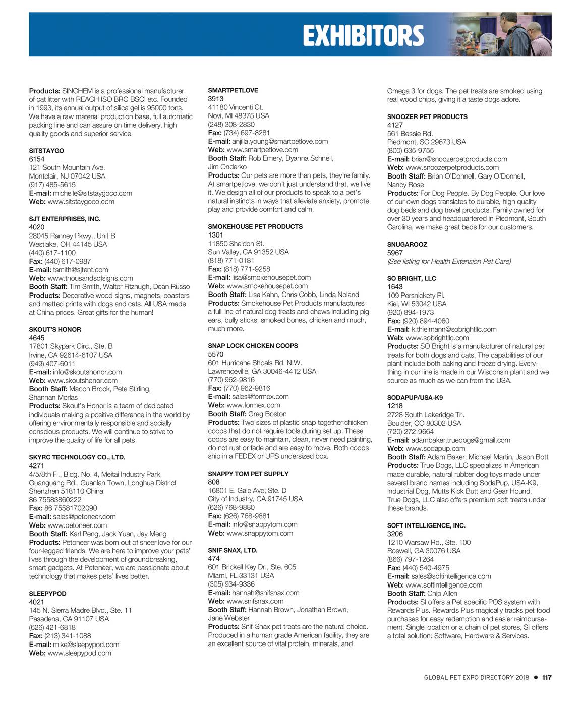 Pet Business Global Pet Expo Show Directory 2018 Page 116