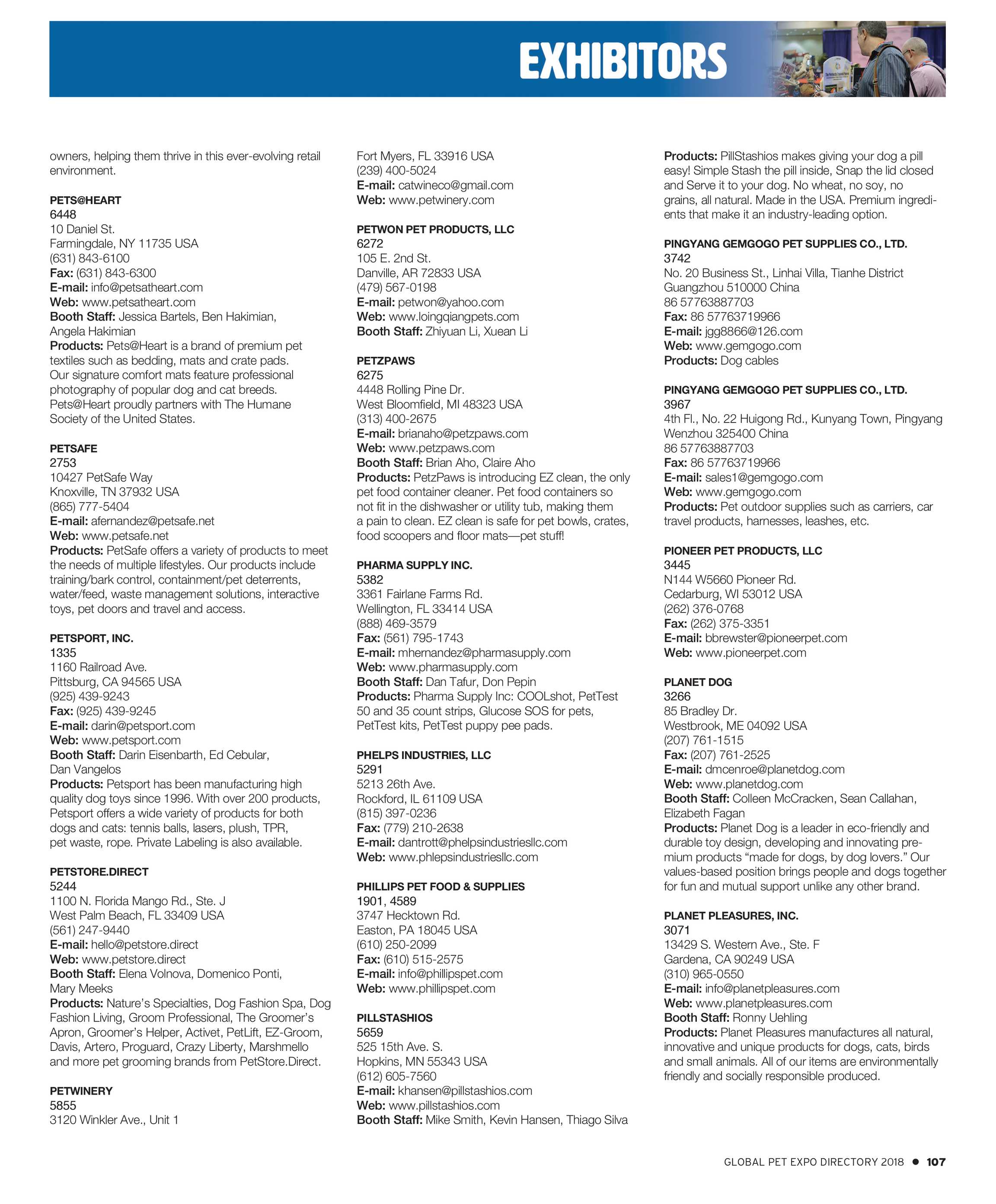 Pet Business Global Pet Expo Show Directory 2018 Page 107