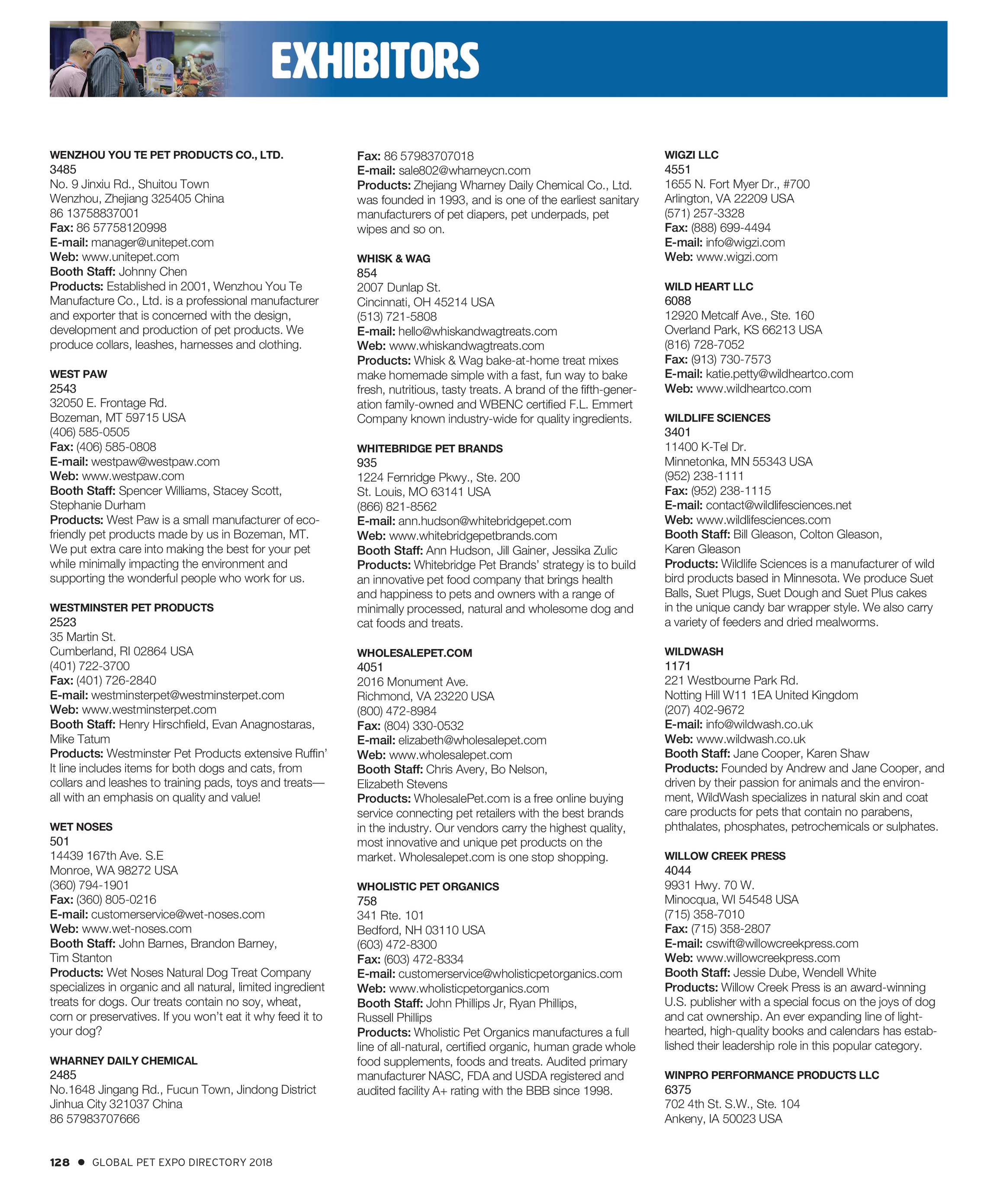 Pet Business Global Pet Expo Show Directory 2018 Page 128