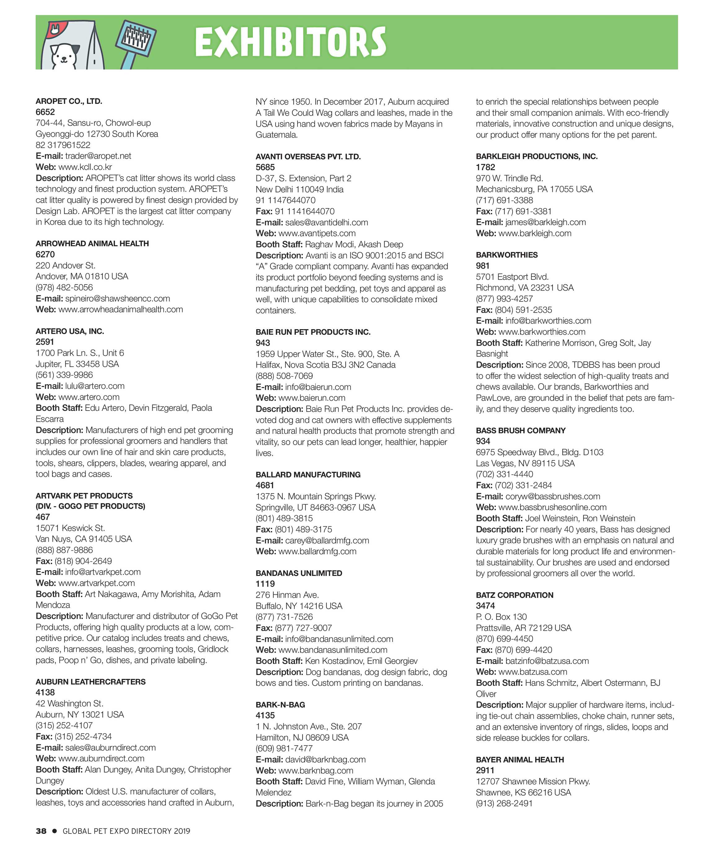 Pet Business Global Pet Expo Show Directory 2019 Page 38