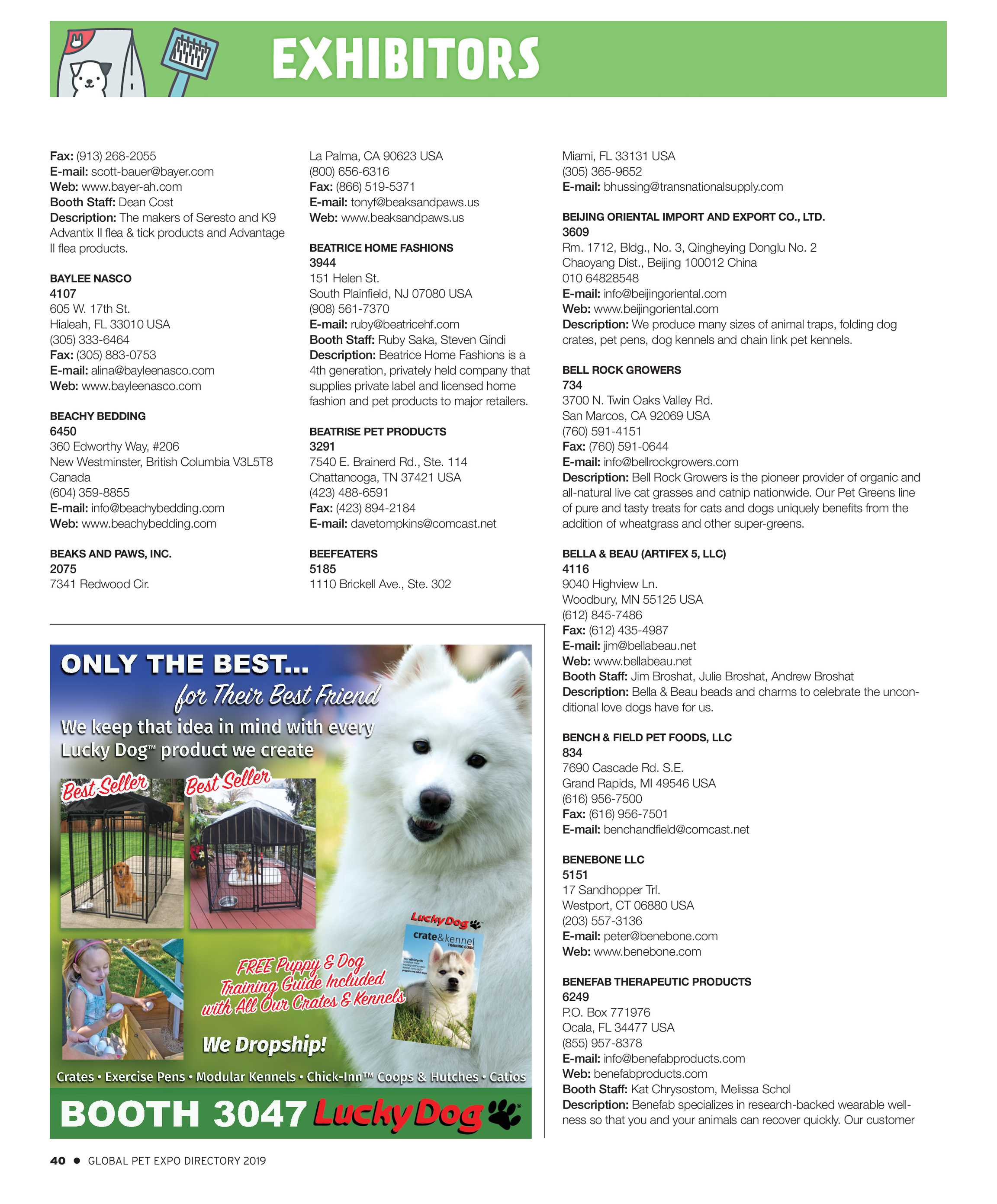 Pet Business Global Pet Expo Show Directory 2019 Page 40