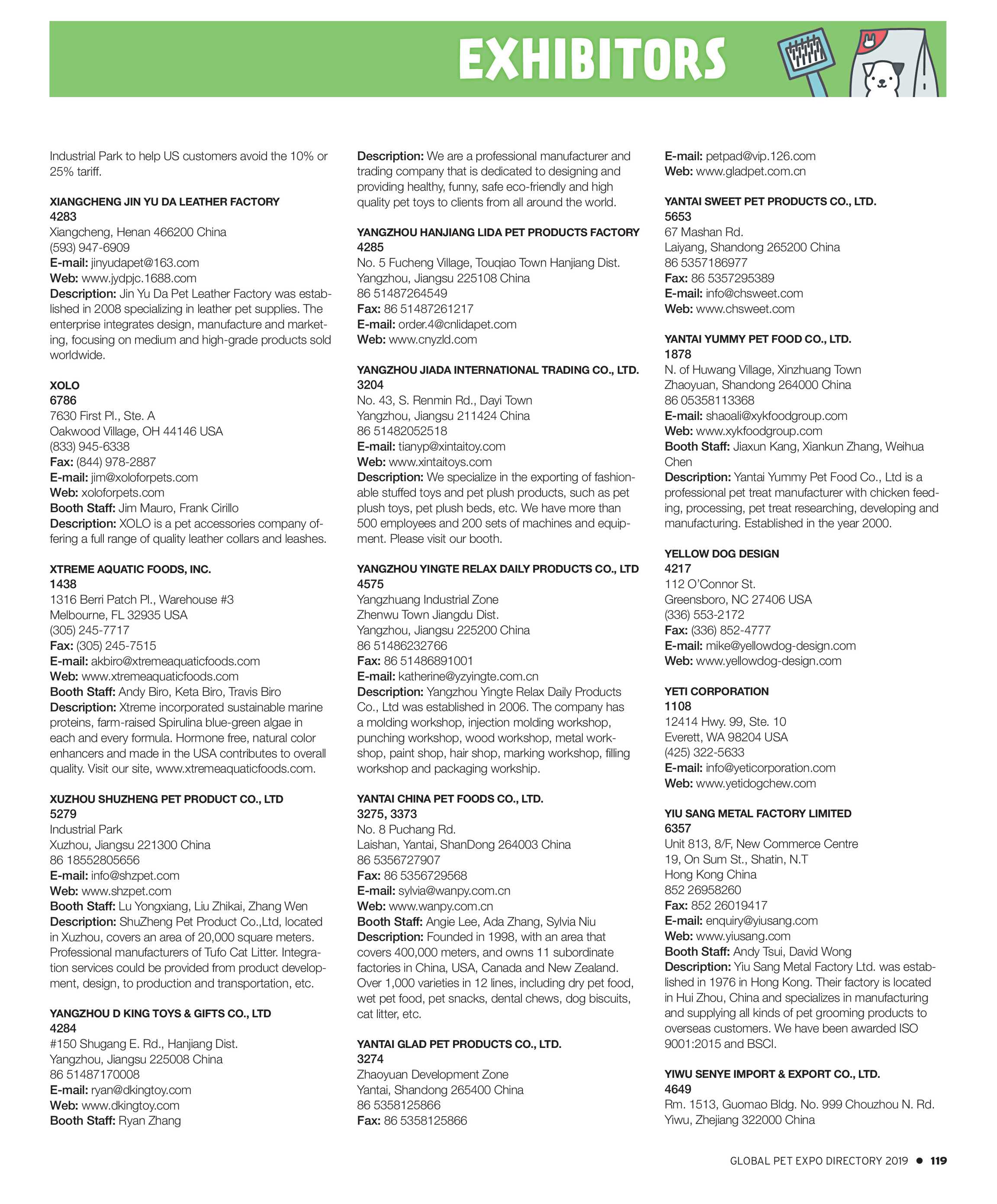 Pet Business Global Pet Expo Show Directory 2019 Page 119