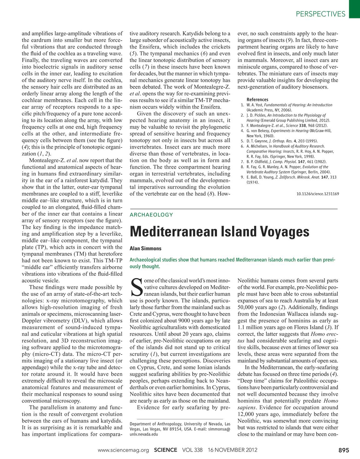 Science Magazine 16 November 2012 Page 894