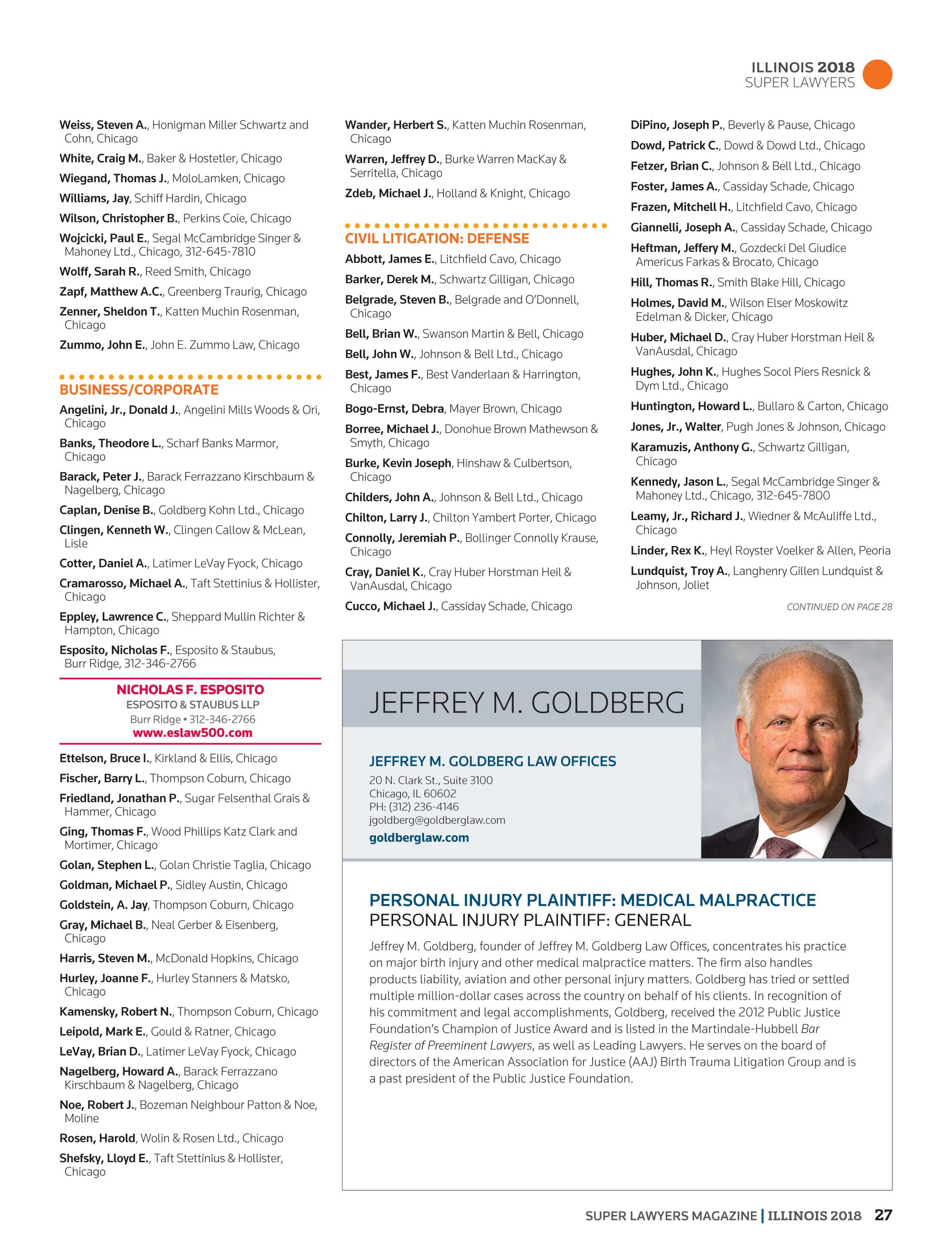 Super Lawyers Illinois 2018 Page 26