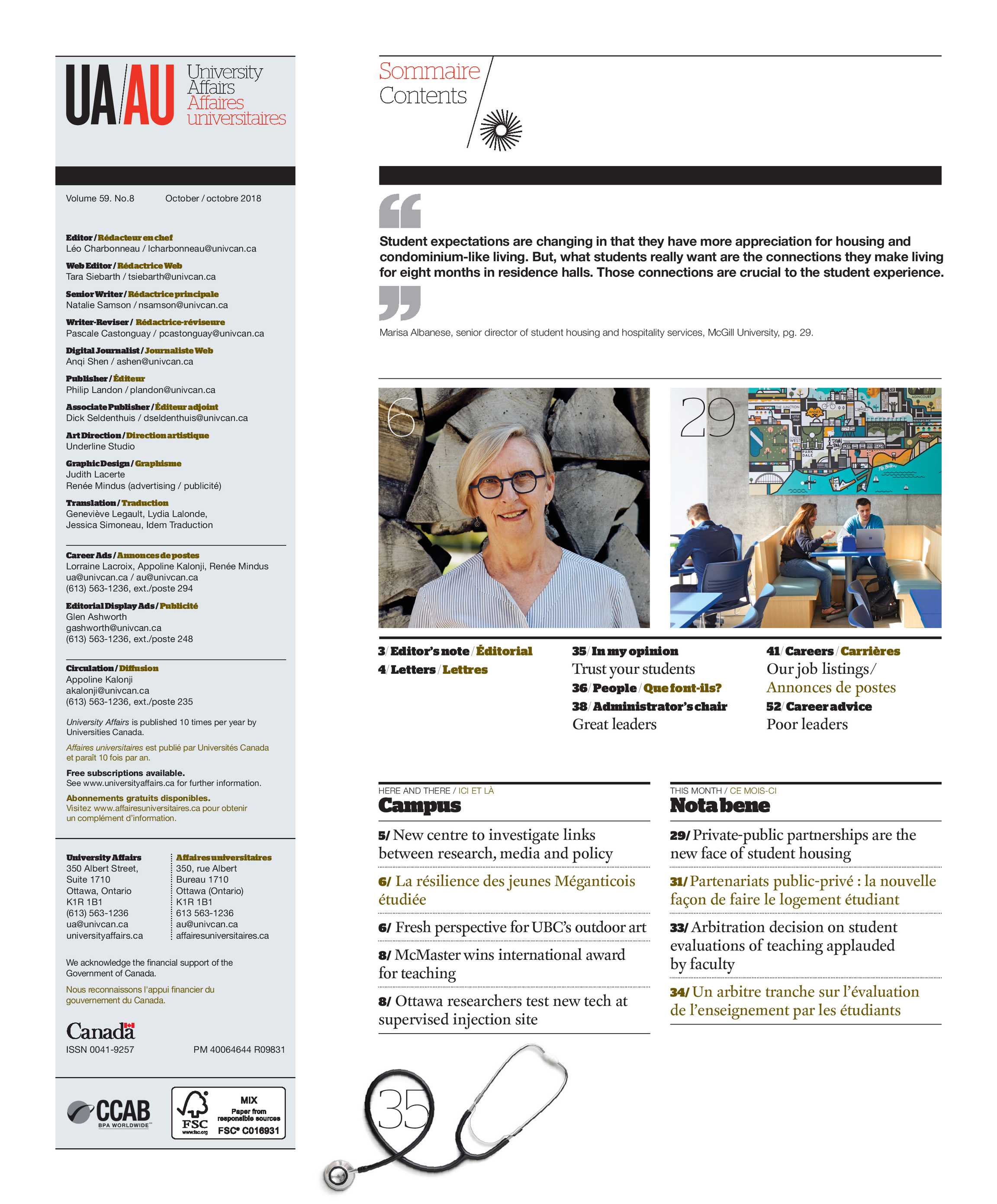 University Affairs October 2018 Page 3
