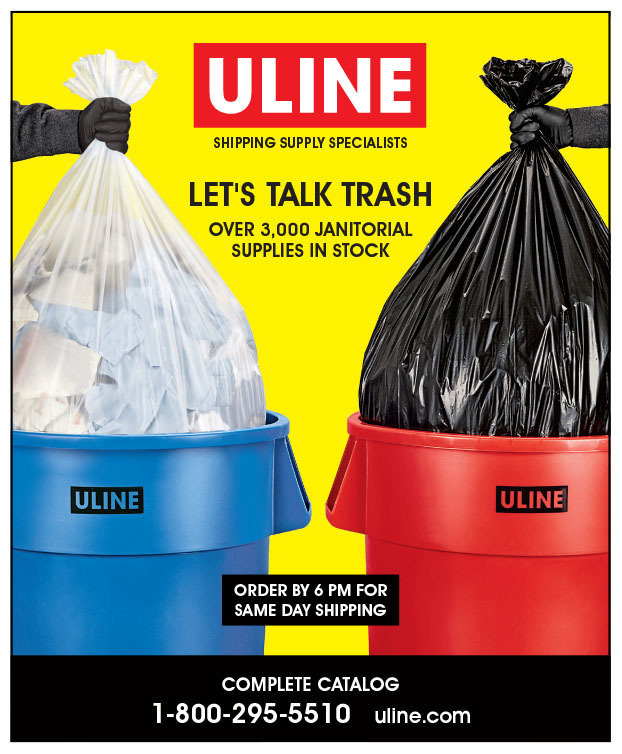 Uline Thin Trash Can in Stock - ULINE