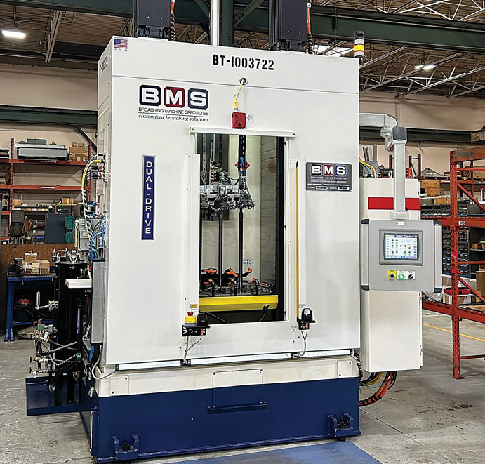 Image of an electromechanically powered broaching machine