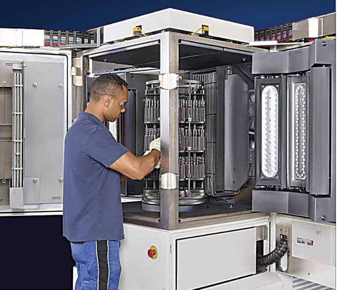 image of A technician loads tools
