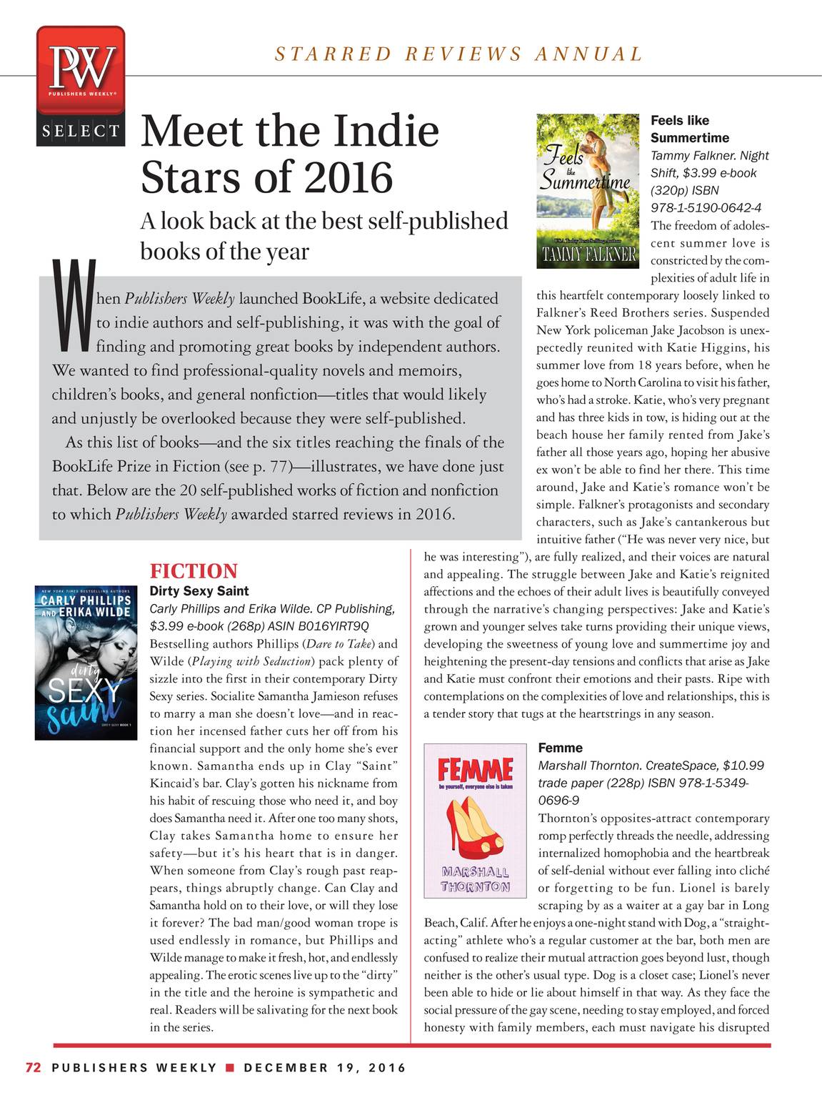 Publishers Weekly - December 19, 2016 - page 73