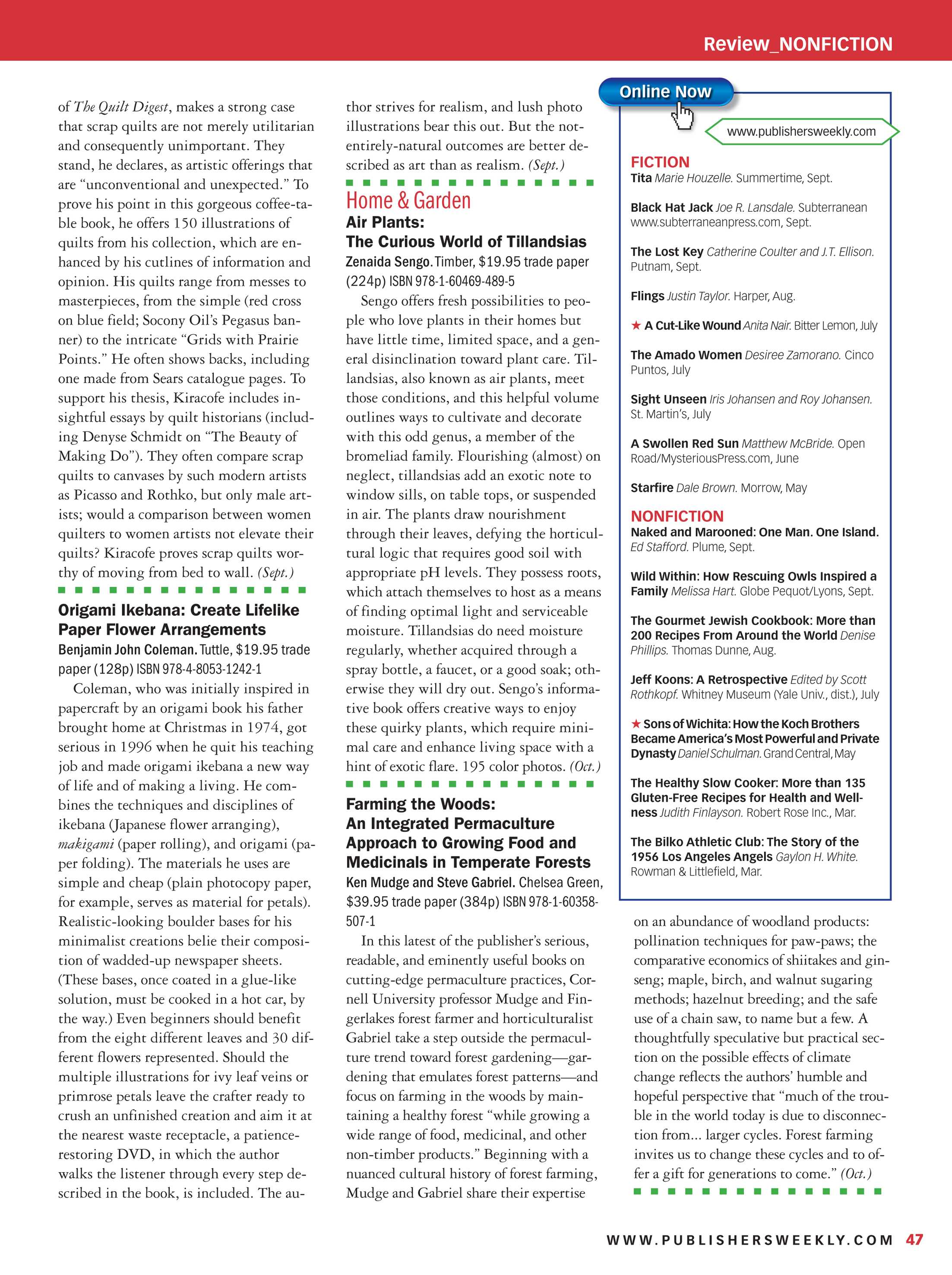 Publishers Weekly - August 4, 2014 - page 47