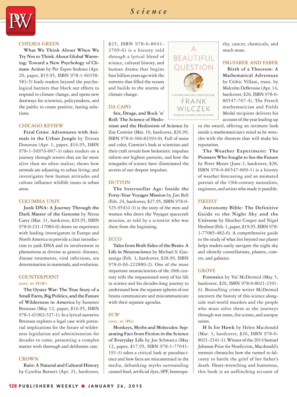 Publishers Weekly - January 26, 2015