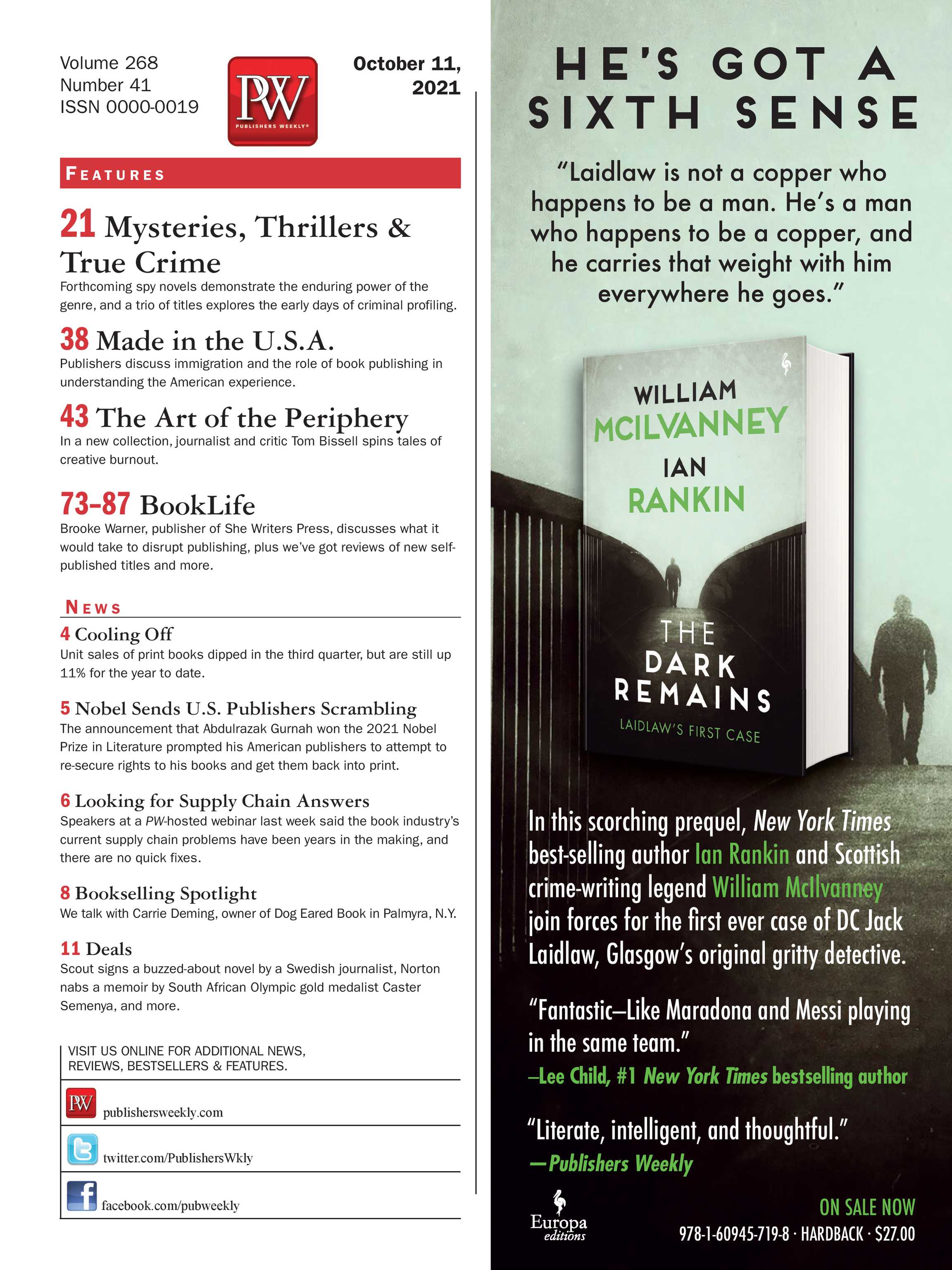 Publishers Weekly - October 11, 2021 - page 1