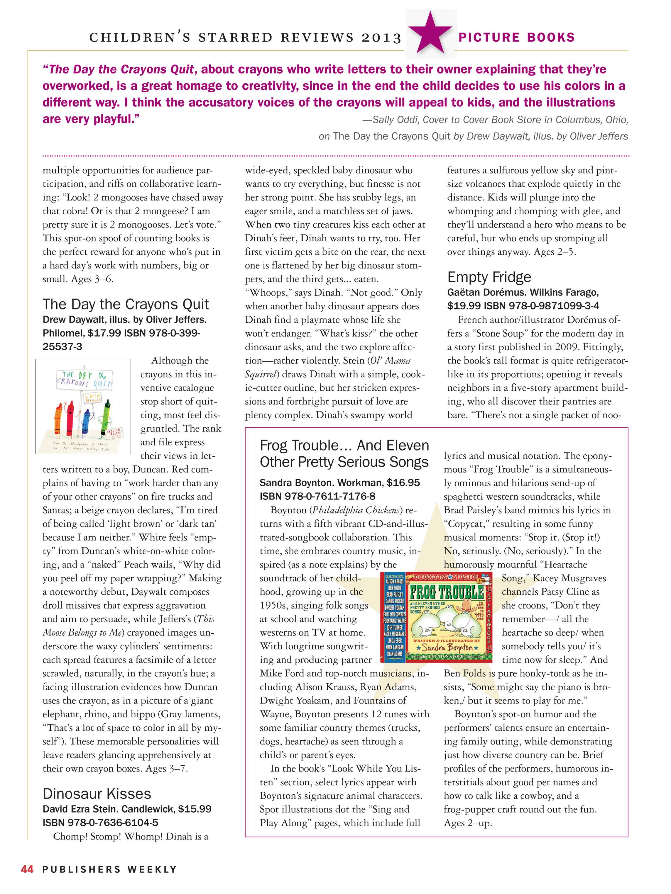 Publishers Weekly - Children's Starred Reviews Annual 2013 - page 44