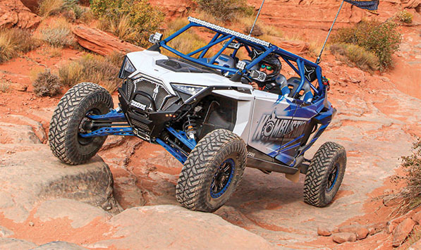 ample suspension large diameter tires and a planted chassis make abrupt