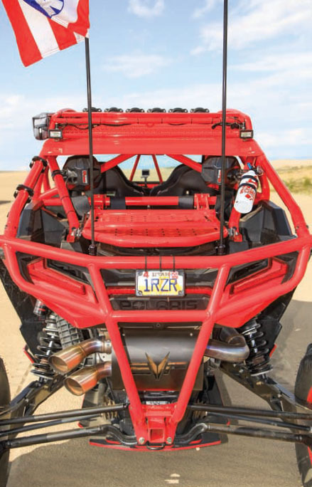 sandworks ties the new roll cage into the rear bumper