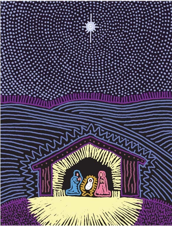 Painting of the birth of Jesus by Ron & Joe
