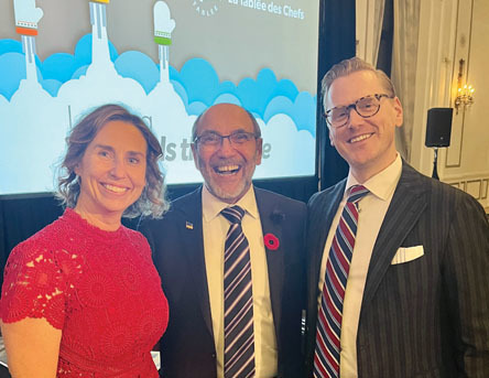 Sobeys’ Jana and Liam Sobey with Jim Slomka