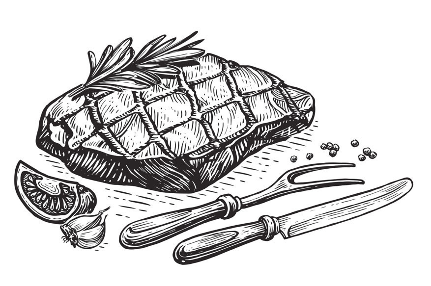 image of a meat and Knives