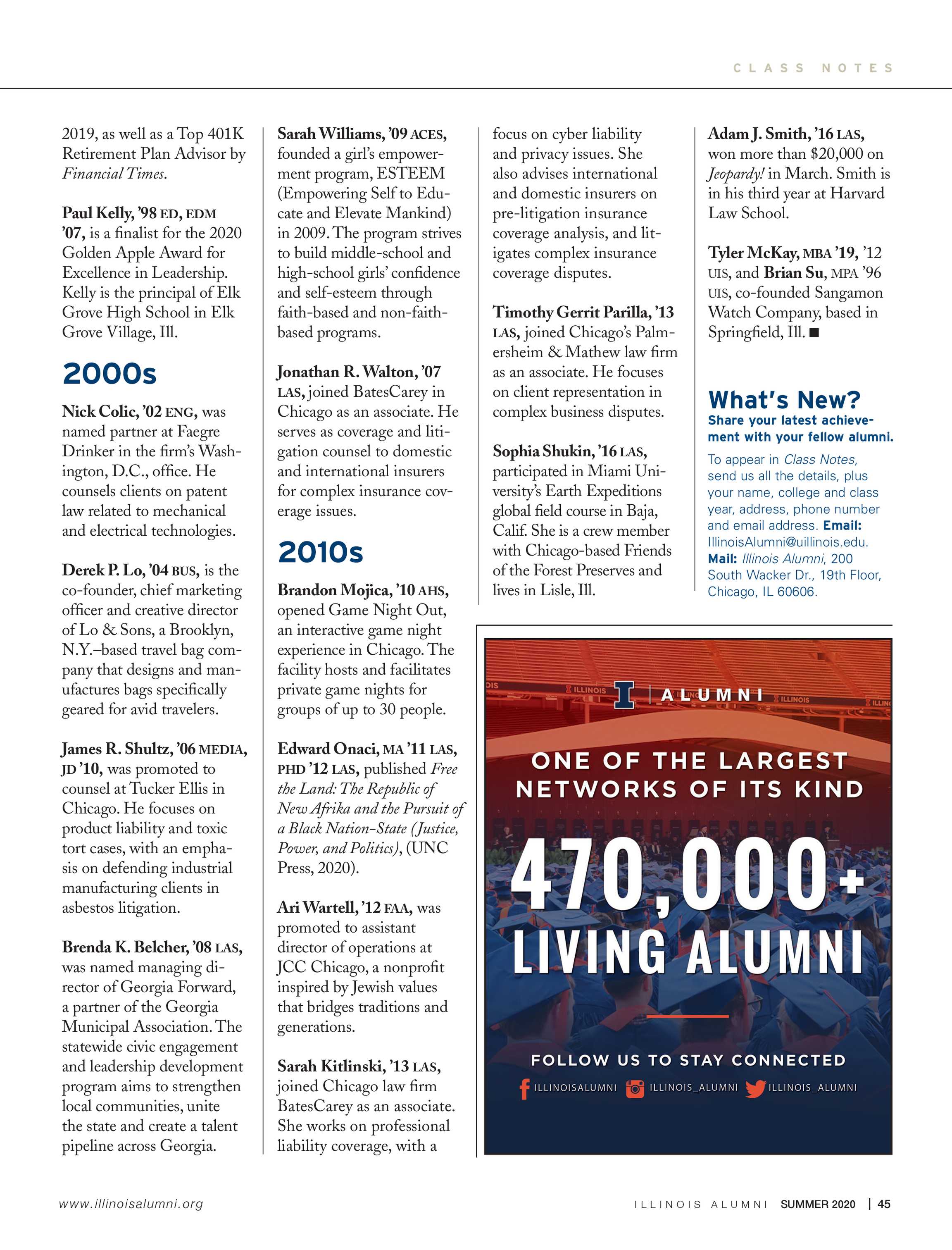 Illinois Alumni Magazine - Summer 2020 - page 45