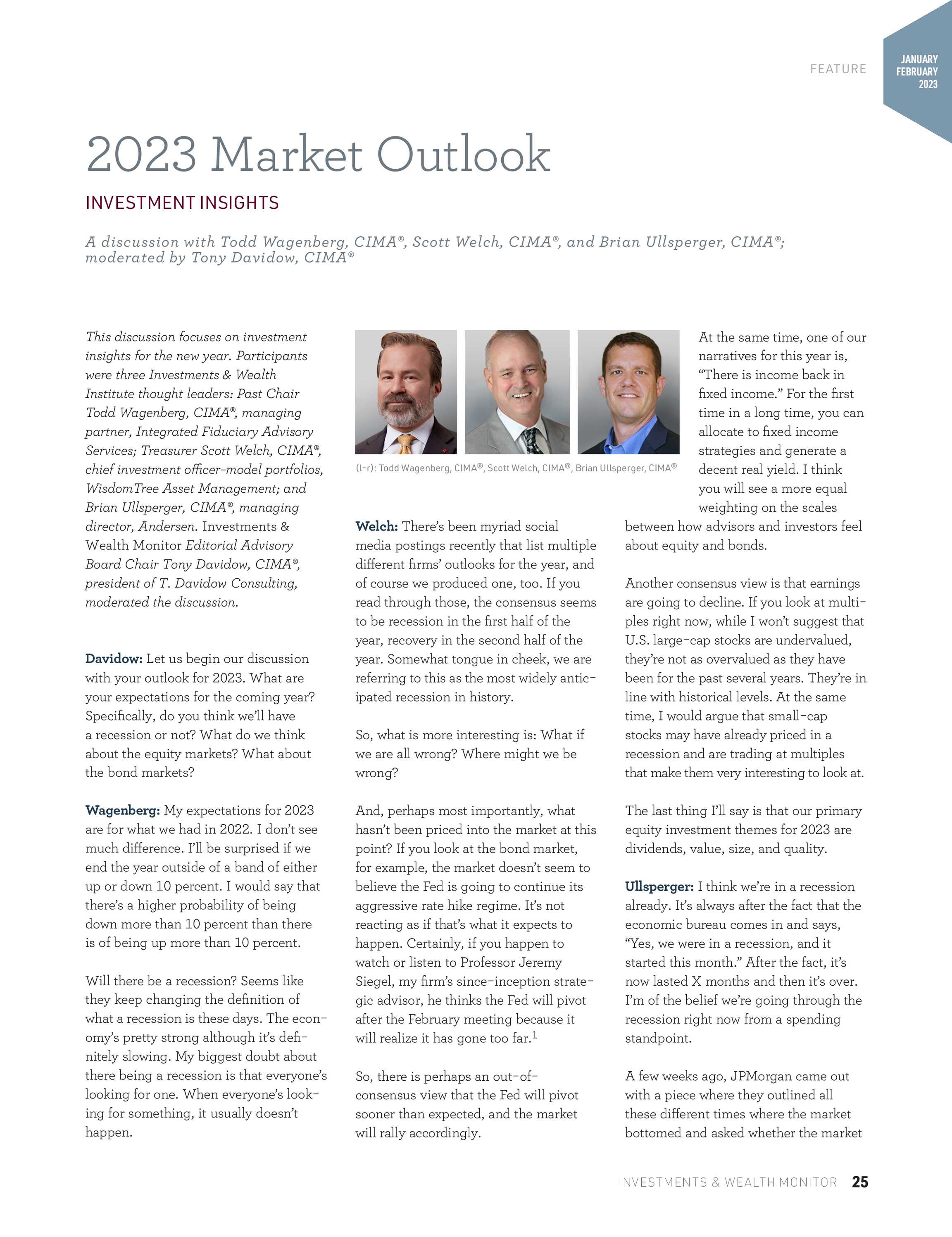 Investments & Wealth Monitor - January/February 2023 - page 25