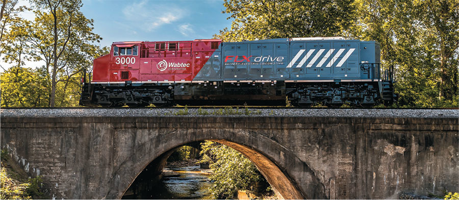 wabtecs all battery locomotive flxdrive delivered more than an 11 percent average reduction
