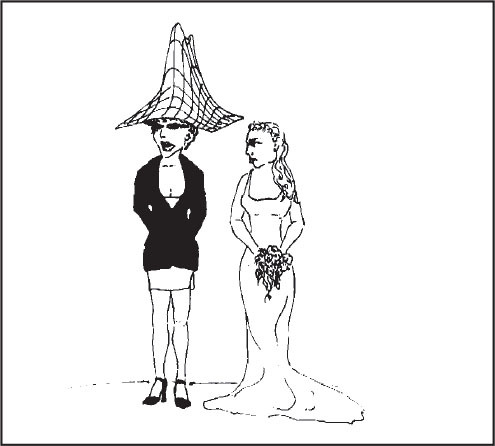 the bride was not impressed with her sister choice of hat for the occasion