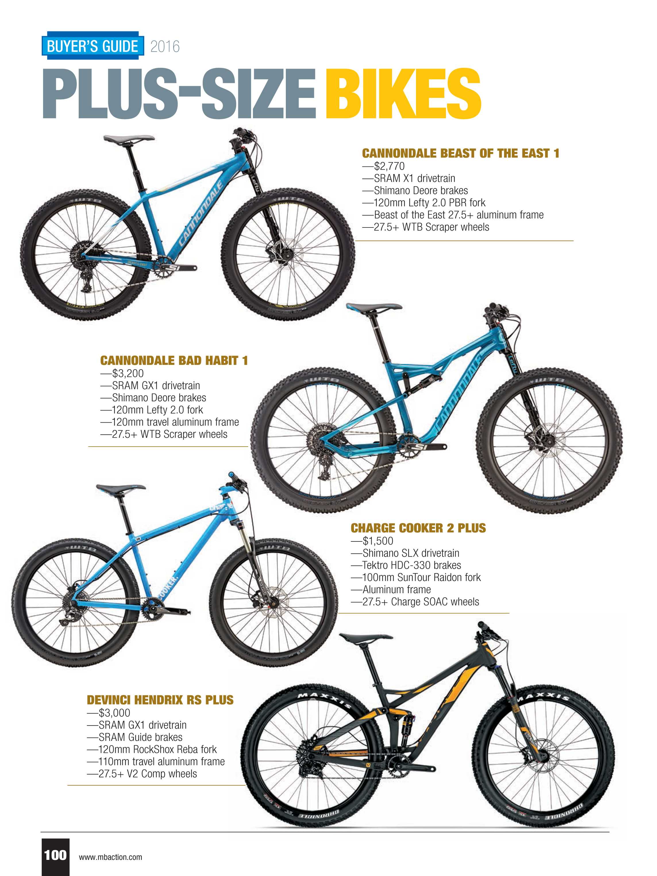 Mountain Bike Action 16 Buyers Guide Page 100