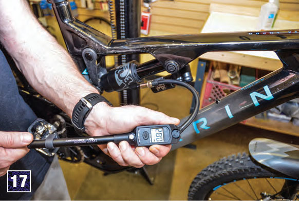 inflate the shock back to your proper sag setting