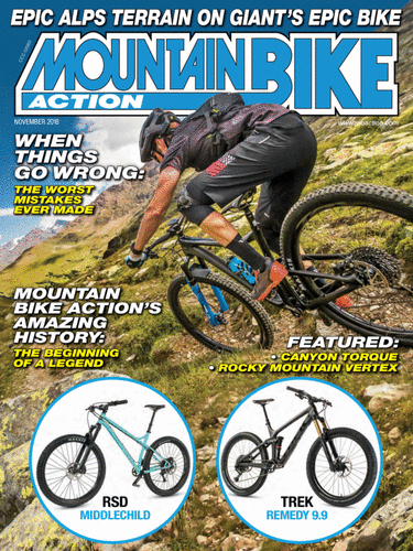 Mountain Bike Action NOVEMBER 2018 Cover