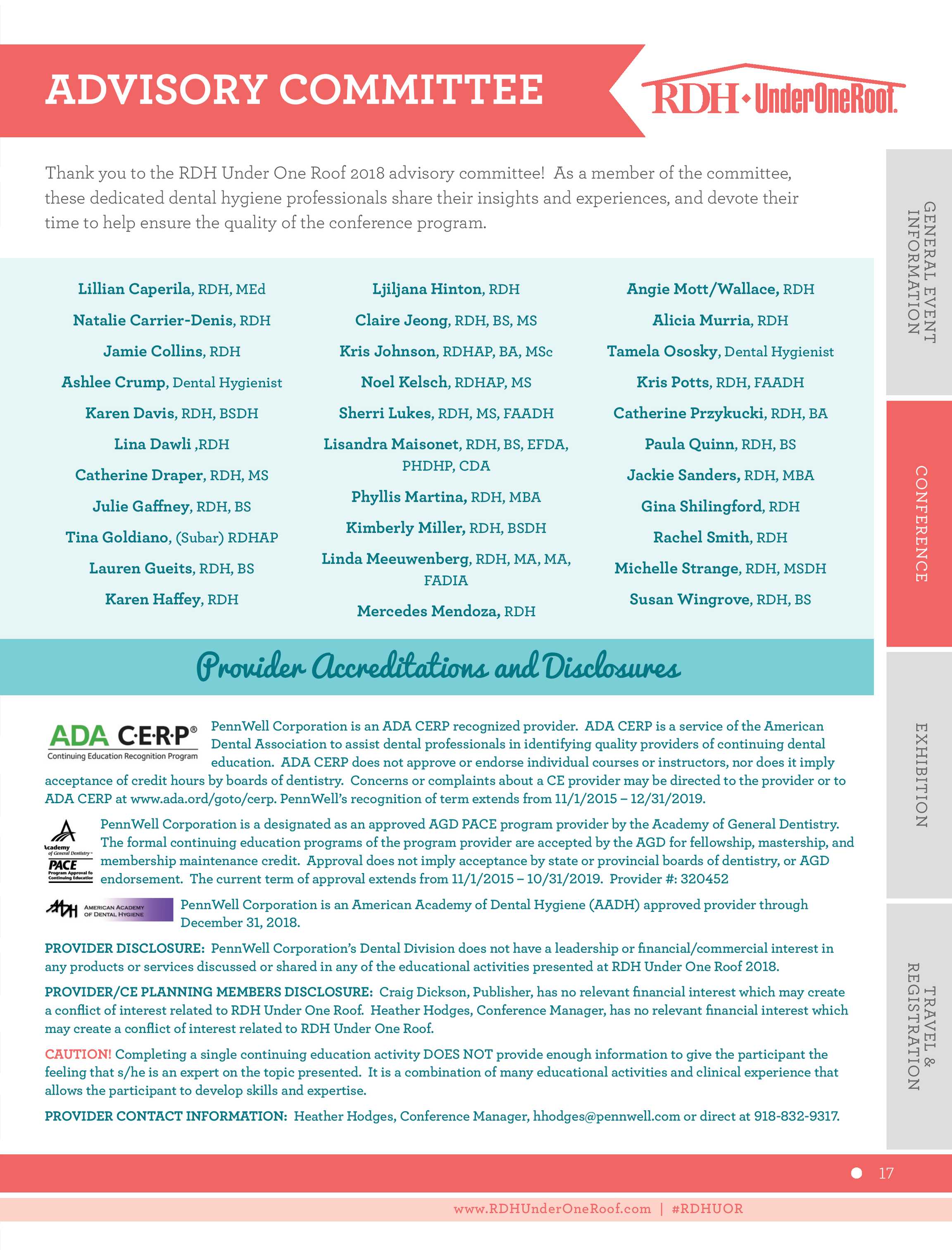Pennwell Supplements Rdh Under One Roof 2018 Preliminary Event Guide Page 17