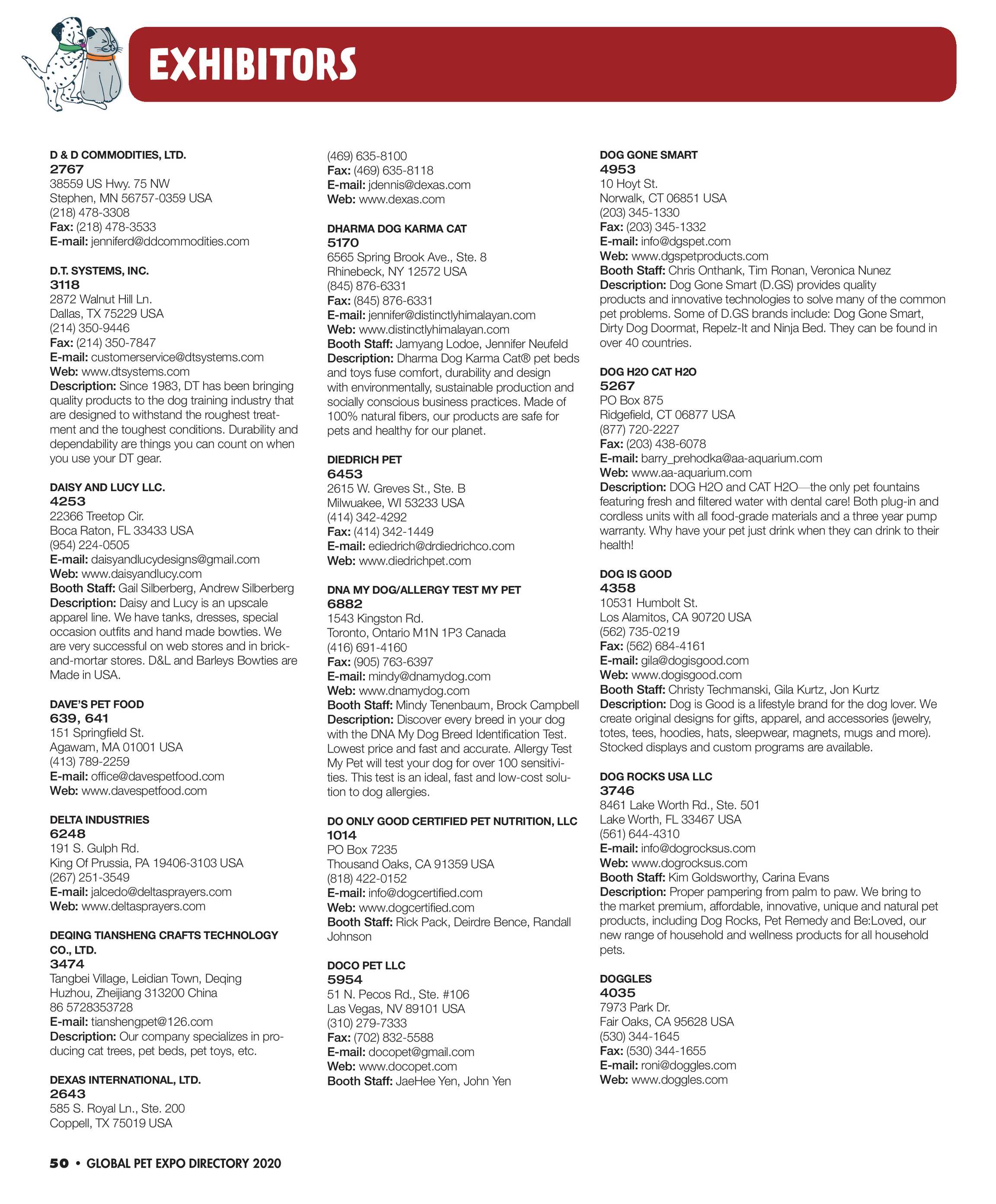 Pet Business Global Pet Expo Show Directory 2020 Page 50