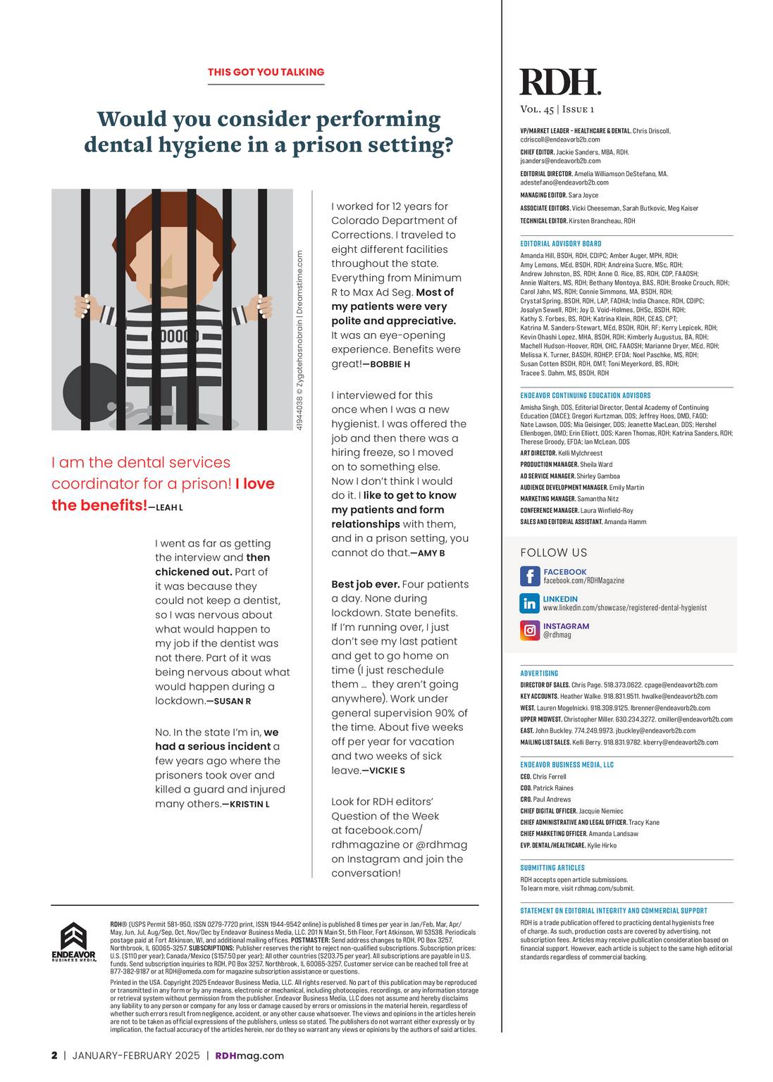 Registered Dental Hygienist - January/February 2025 - page 1