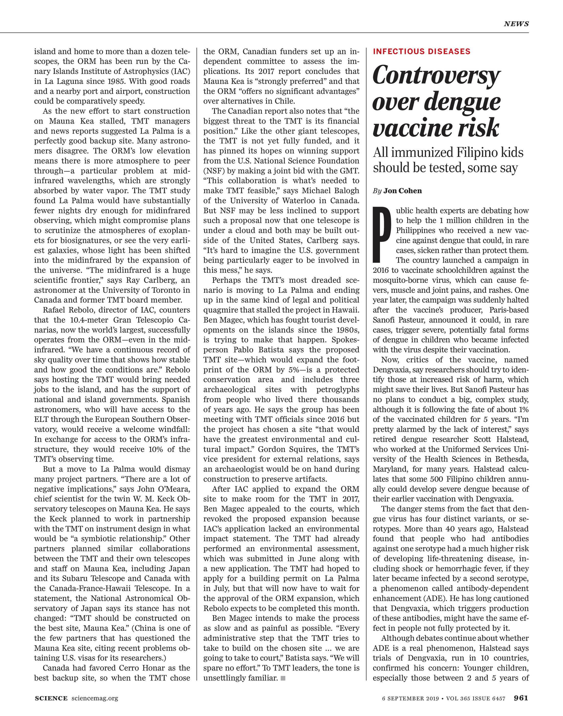 Science Magazine September 6 2019 Page 961