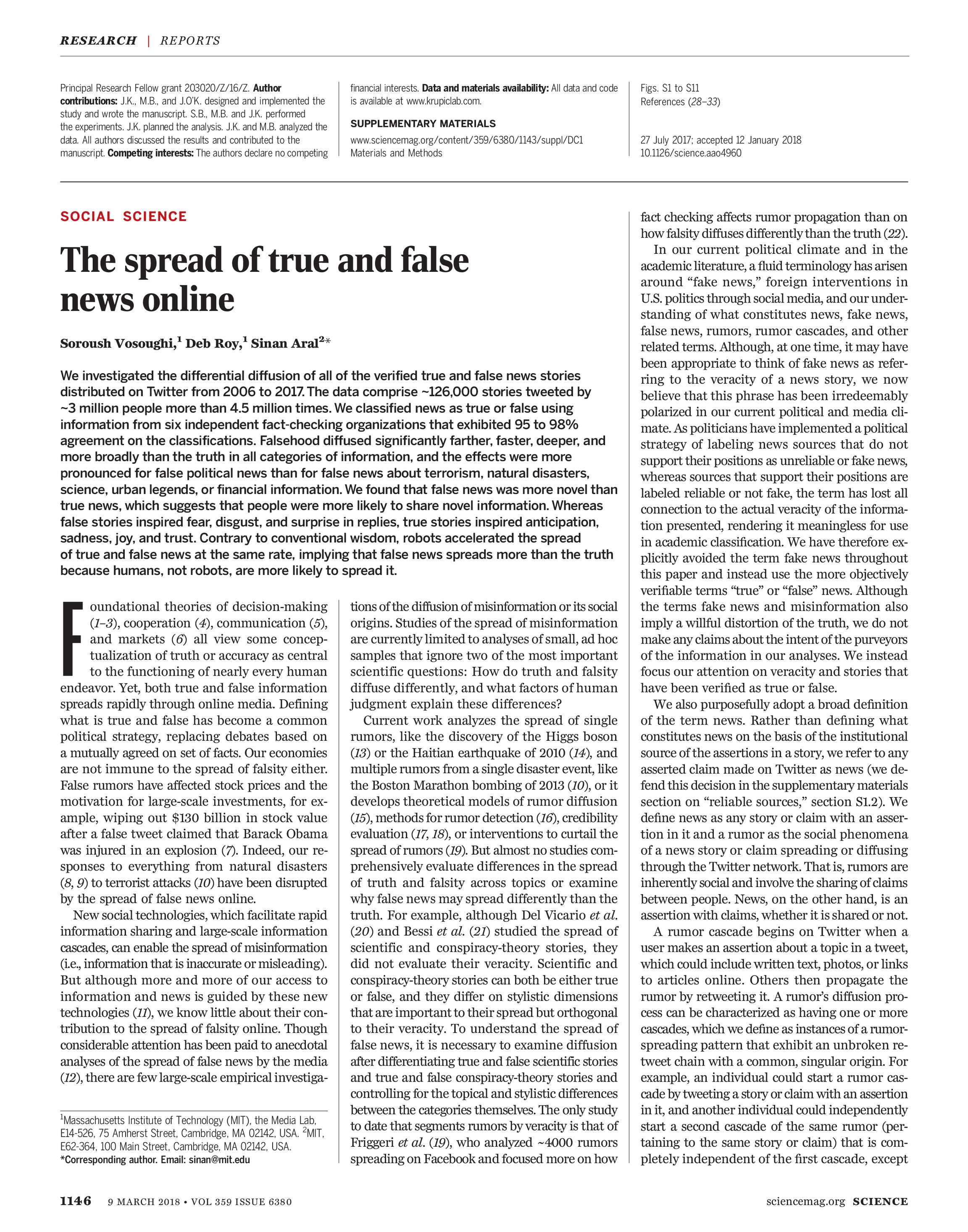 science magazine march 9