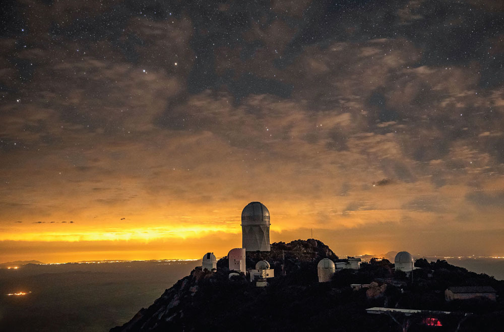 light pollution intrudes on the kitt peak national observatory in arizona