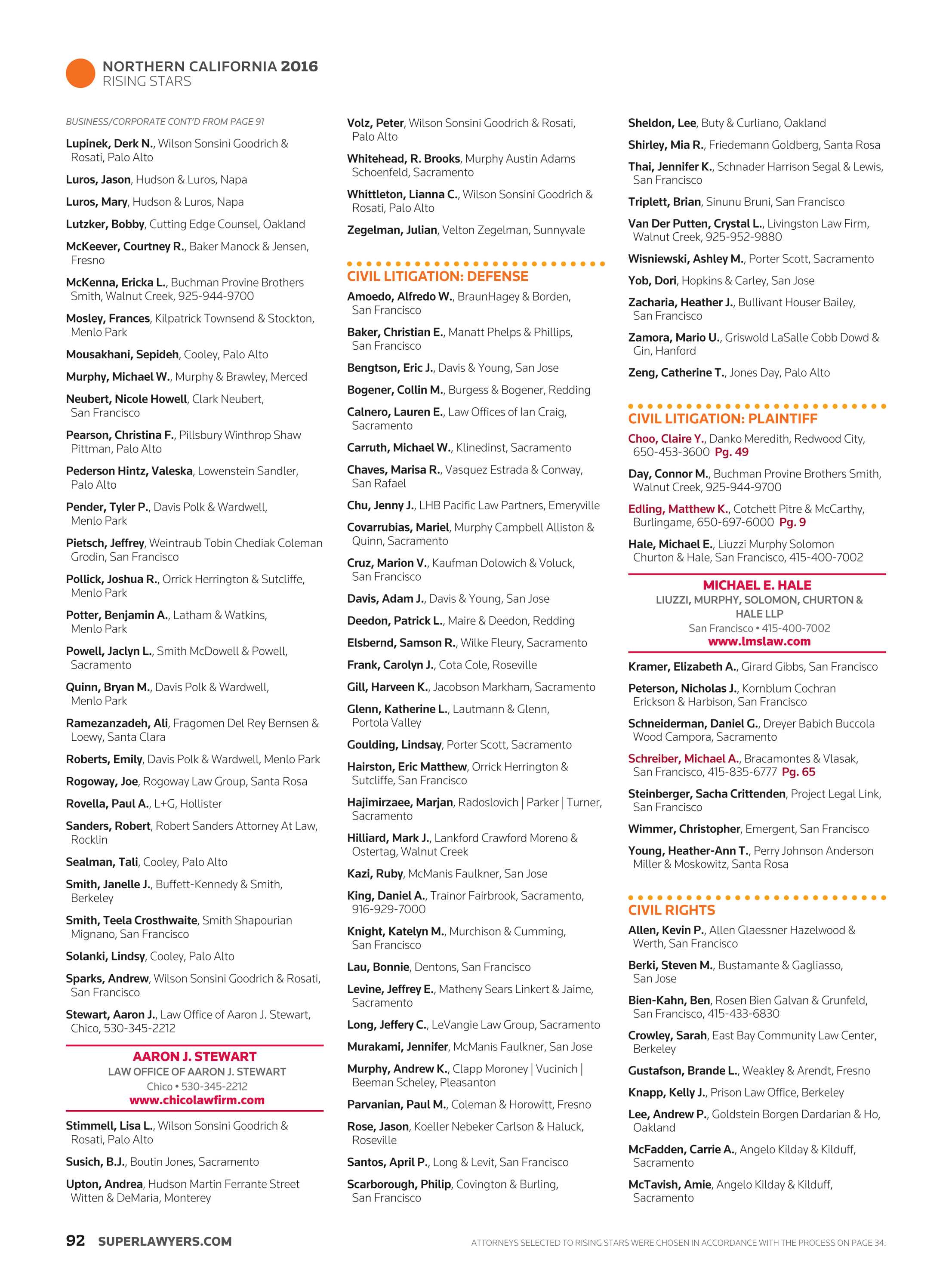 super lawyers northern california 2016 page 92